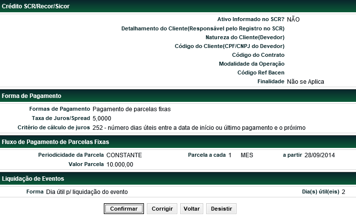 Após clicar no botão Enviar, o sistema