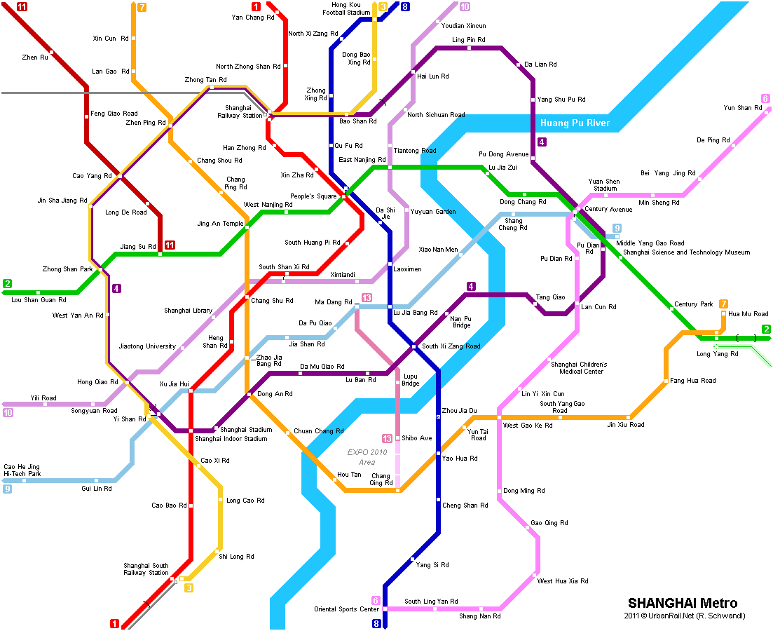 4 METRO XANGAI Início das operações 1993 Maior rede metroviária do mundo Fluxo 420 km de extensão 11 linhas 277 estações Cerca de 5,60 mi. Pax/dia Cidade Área (km 2 ) 6.