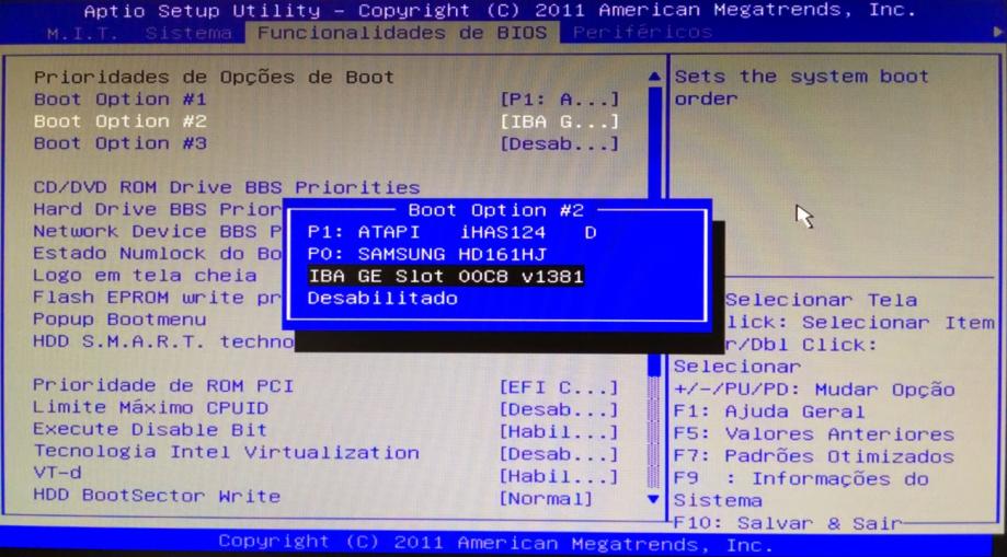 // Configuração de BIOS - Itautec I5 (ST 4273) Figura 6 Ordem de Boot 17.