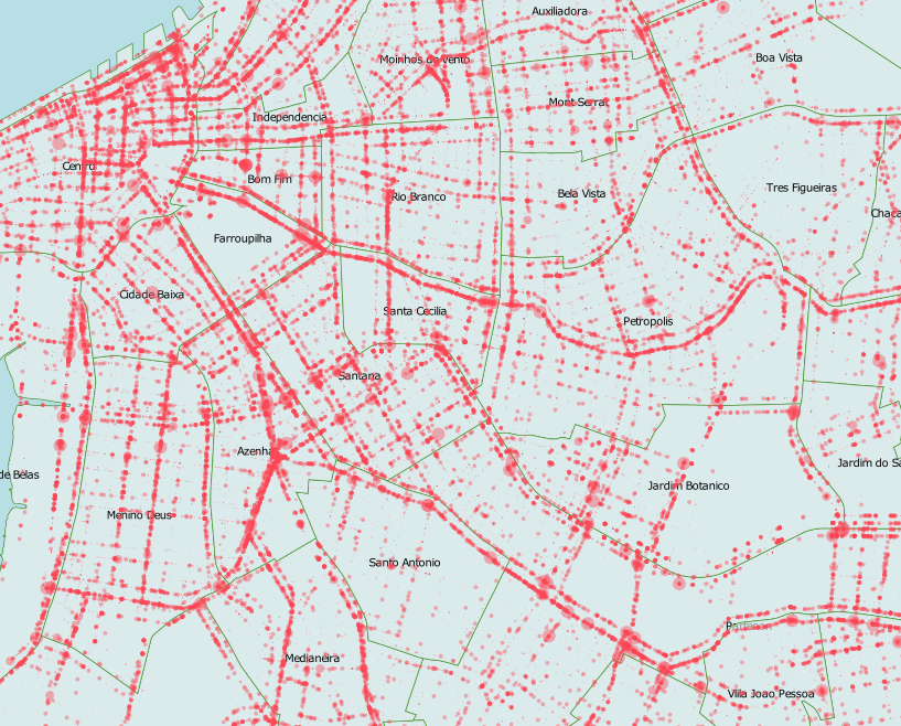 3.5 Mapa com estilo noturno para Porto Alegre / RS Este é um mapa noturno da cidade de Porto Alegre / RS, customizado utilizando