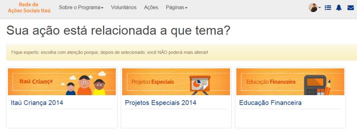 Publicando uma ação Crie uma ação para registrar as iniciativas voluntárias feitas por você ou seu grupo. Você pode divulgar uma ação que ainda vai acontecer ou registrar uma ação realizada.