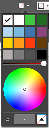 7 Gerenciando aplicativos Usando as opções de cores avançadas Faça o seguinte: 1. Clique em S em um drop-down de cores. A caixa de diálogo abre e exibe as cores padrão. 2.