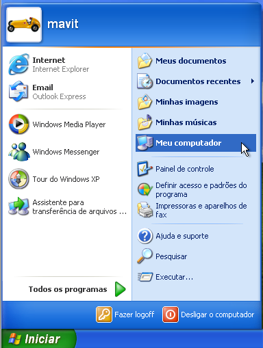 Programas que estão sendo utilizados no momento pelo computador Ao lado do relógio há alguns pequenos ícones que indicam os programas que estão sendo utilizados no momento pelo computador.