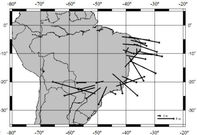 Figura 4 Distorções Córrego Alegre e SAD 69. Fonte: adaptado de IBGE (2001).