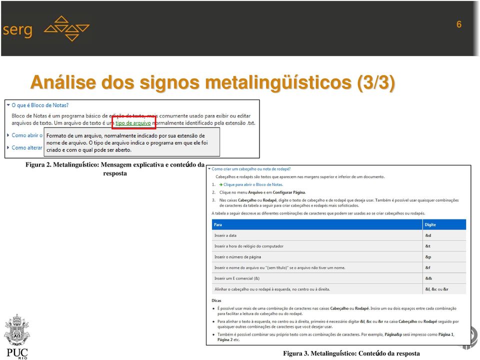 Metalinguístico: Mensagem explicativa e