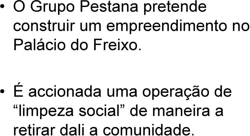 É accionada uma operação de limpeza