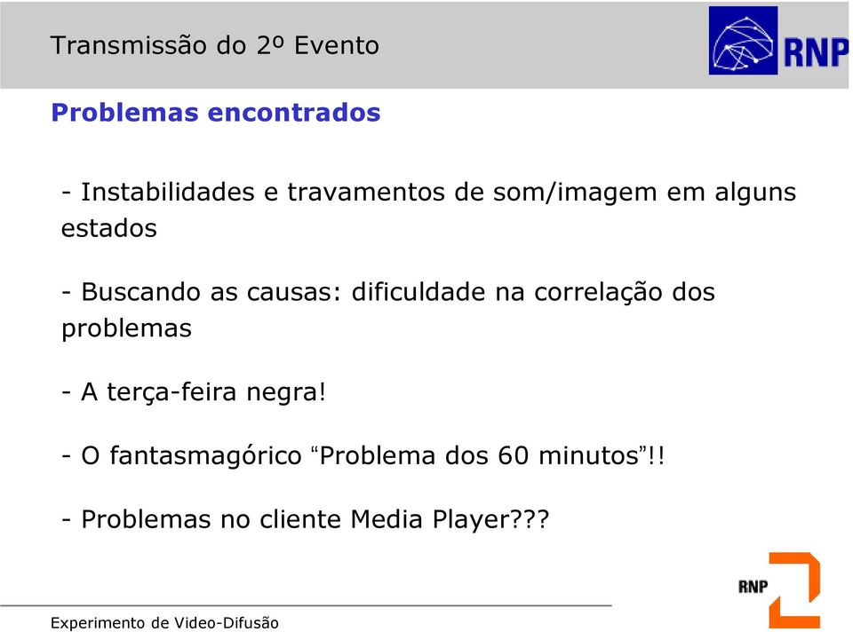 dificuldade na correlação dos problemas - A terça-feira negra!