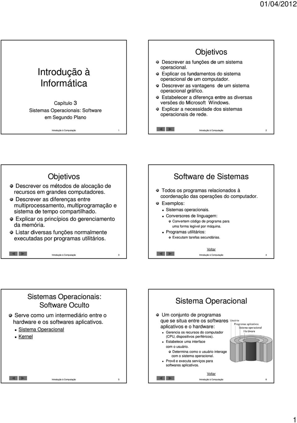 Explicar a necessidade dos sistemas operacionais de rede. 1 2 Objetivos Descrever os métodos de alocação de recursos em grandes computadores.