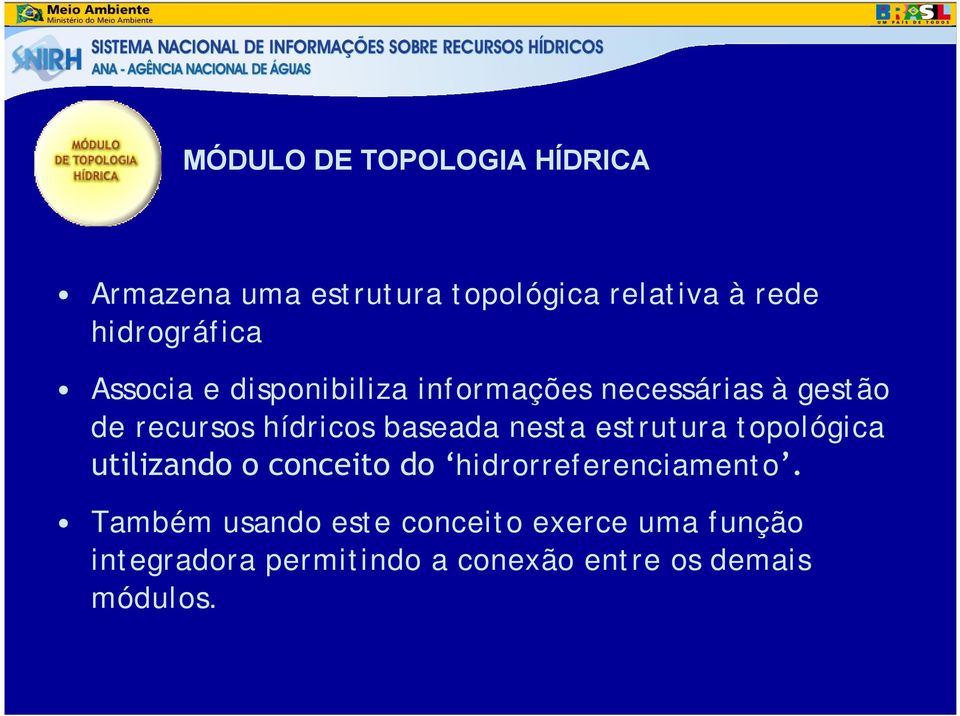 hídricos baseada nesta estrutura topológica utilizando o conceito do