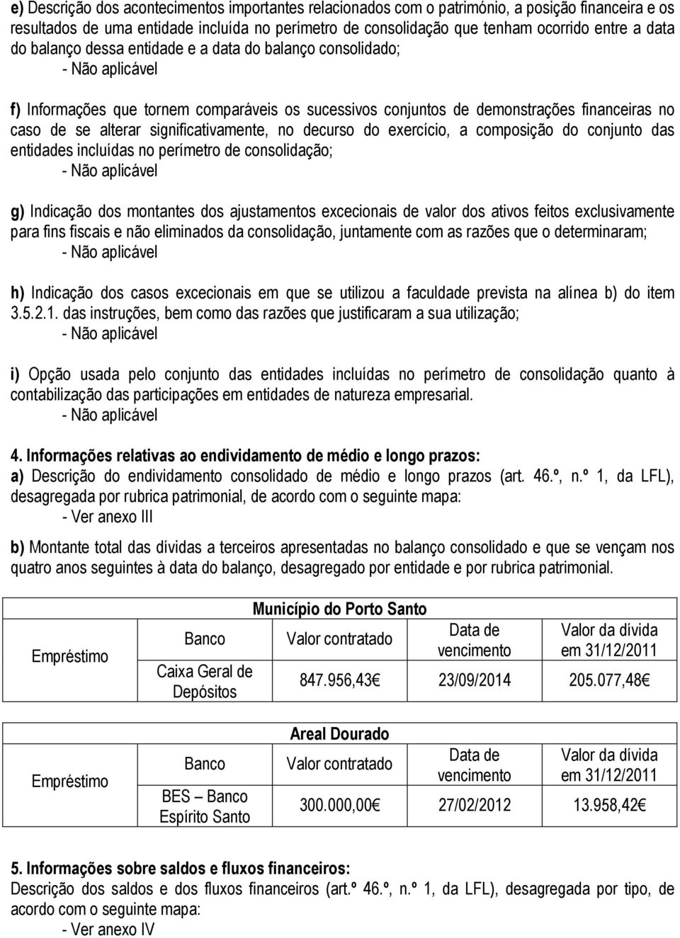 decurso do exercício, a composição do conjunto das entidades incluídas no perímetro de consolidação; g) Indicação dos montantes dos ajustamentos excecionais de valor dos ativos feitos exclusivamente