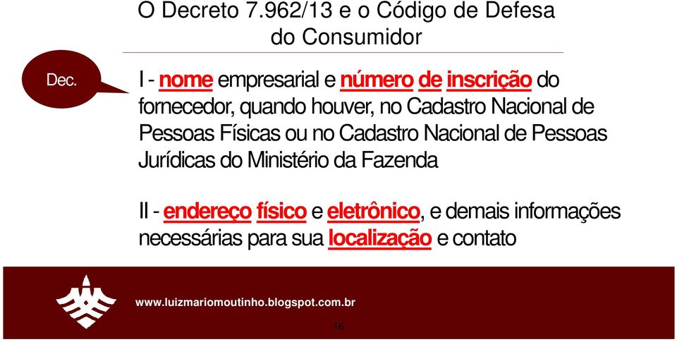 de Pessoas Jurídicas do Ministério da Fazenda II - endereço físico e