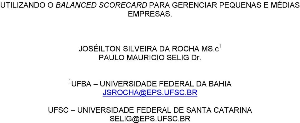 c 1 PAULO MAURICIO SELIG Dr.