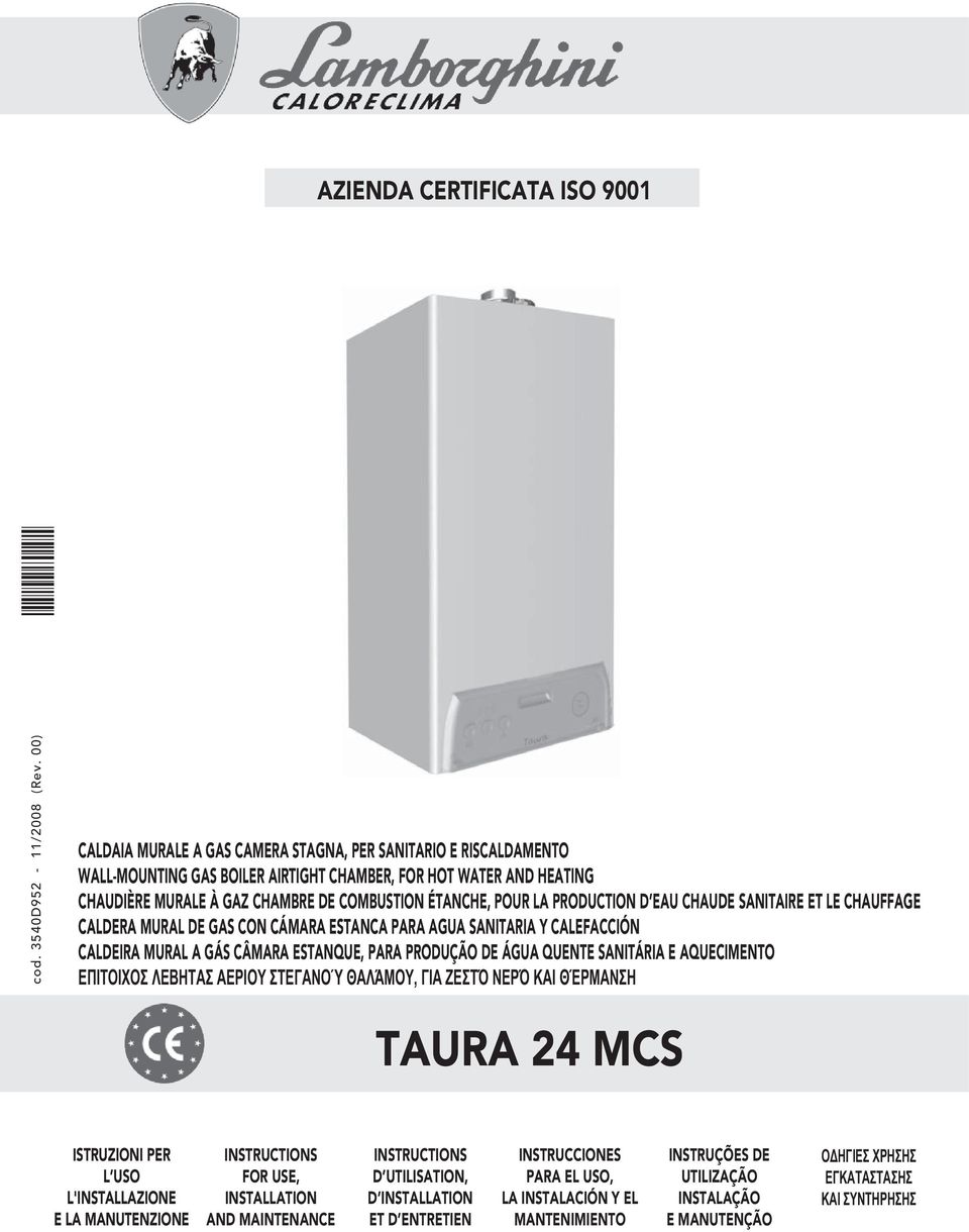 TAURA 24 MCS AZIENDA CERTIFICATA ISO PDF Free Download
