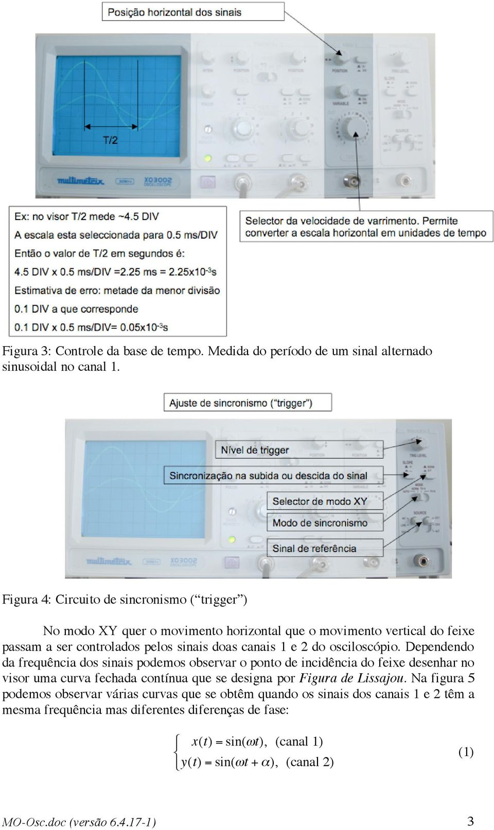 do osciloscópio.