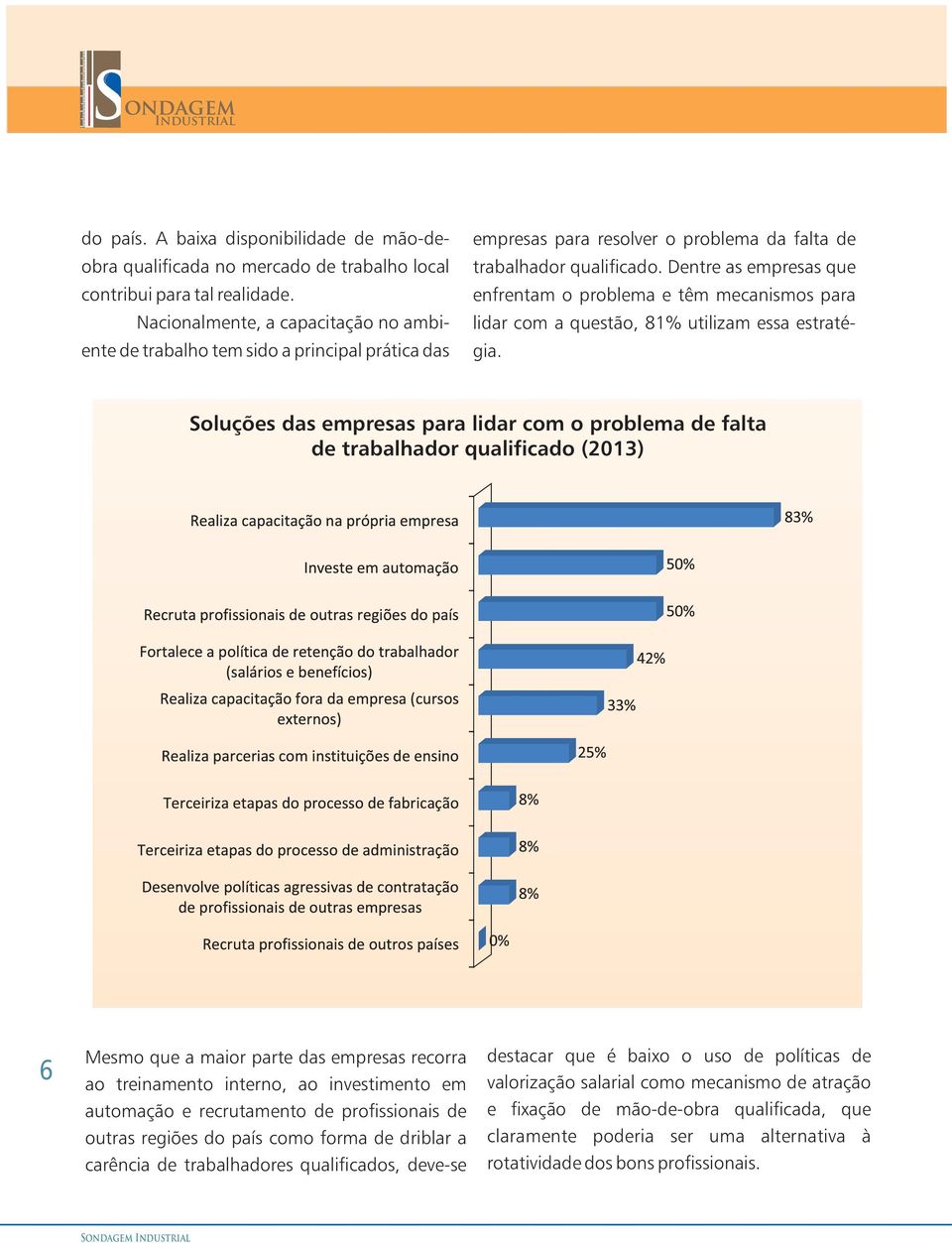 Dentre as empresas que enfrentam o problema e têm mecanismos para lidar com a questão, 81% utilizam essa estratégia.