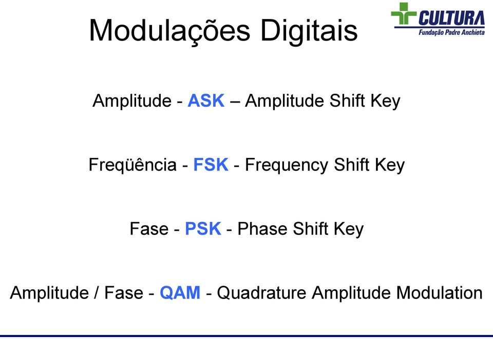 Frequency Shift Key Fase - PSK - Phase Shift