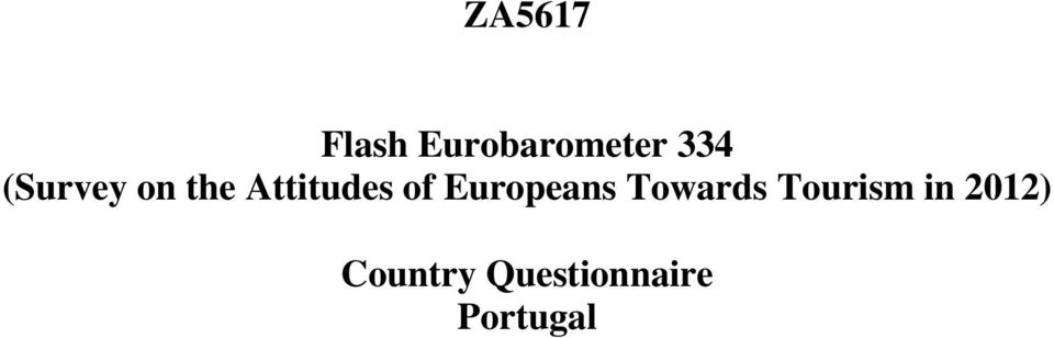 Europeans Towards Tourism in