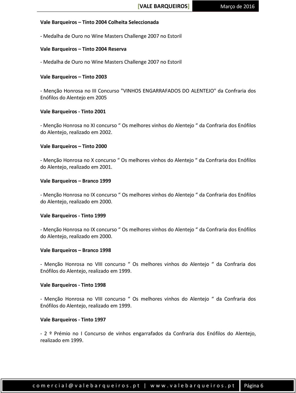 concurso Os melhores vinhos do Alentejo da Confraria dos Enófilos do Alentejo, realizado em 2002.