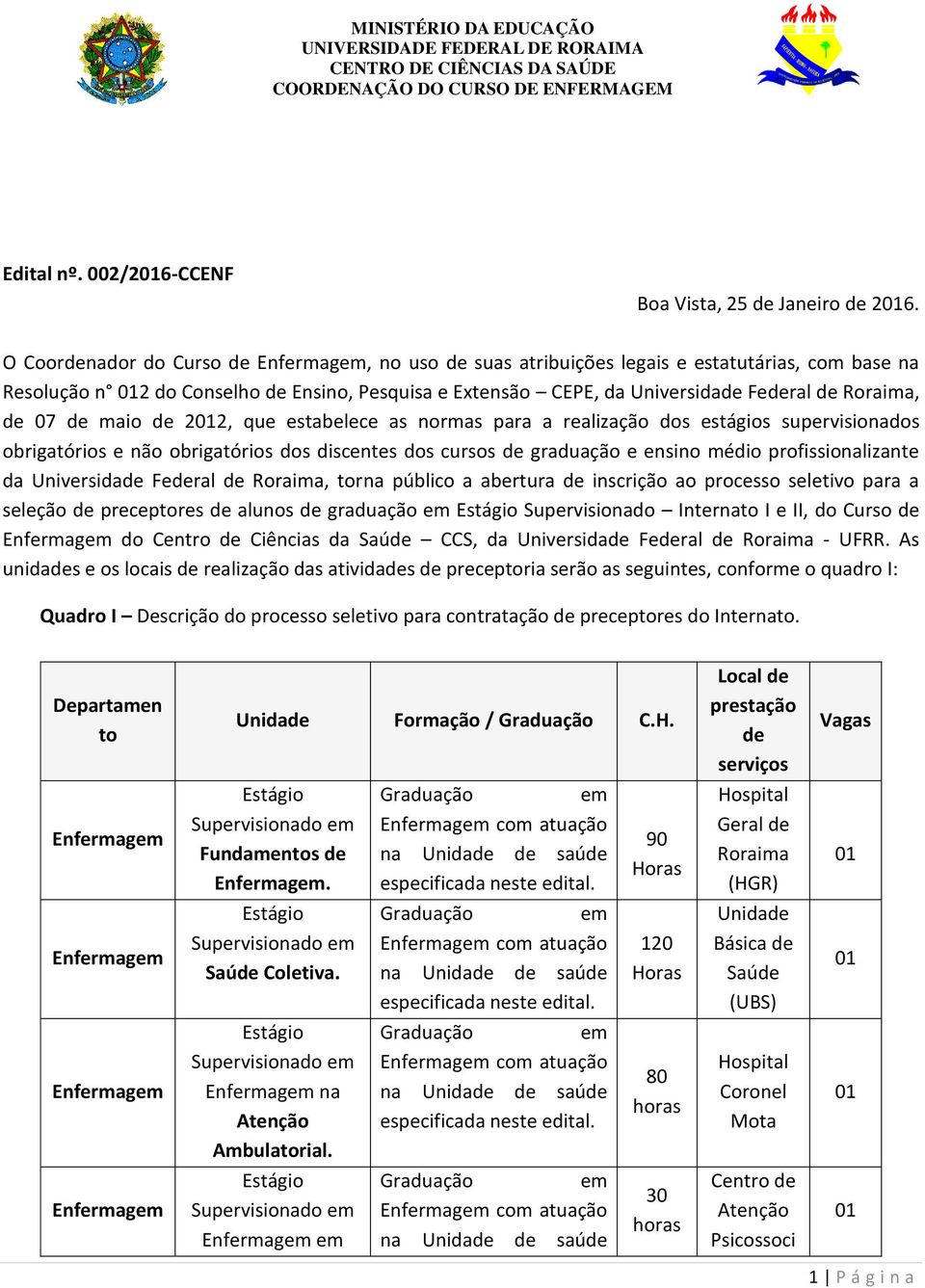 22, que estabelece as normas para a realização dos estágios supervisionados obrigatórios e não obrigatórios dos discentes dos cursos de graduação e ensino médio profissionalizante da Universidade