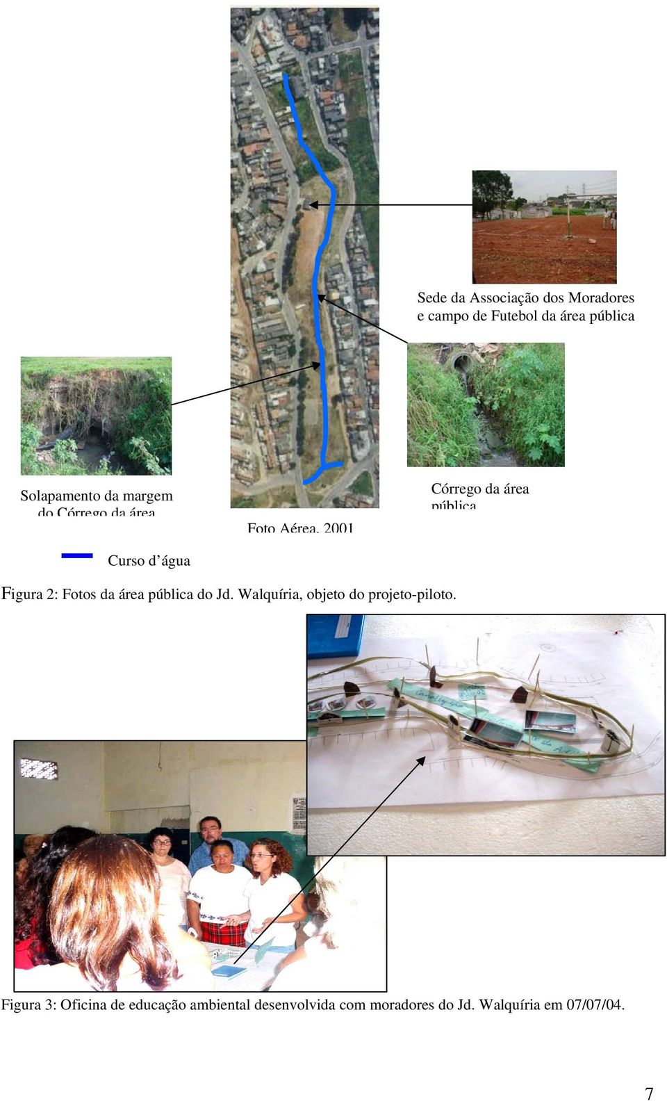 Figura 2: Fotos da área pública do Jd. Walquíria, objeto do projeto-piloto.