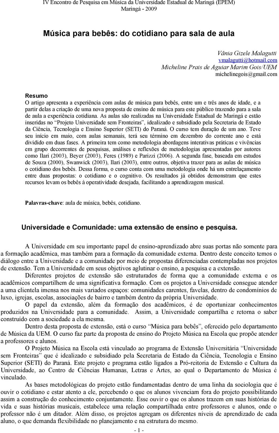 trazendo para a sala de aula a experiência cotidiana.