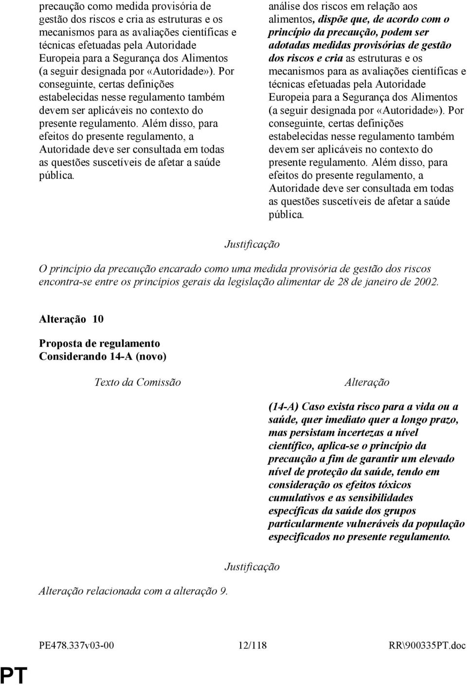 Além disso, para efeitos do presente regulamento, a Autoridade deve ser consultada em todas as questões suscetíveis de afetar a saúde pública.