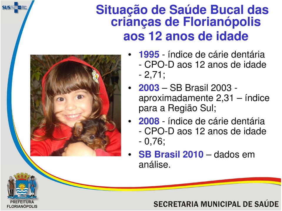 Brasil 2003 - aproximadamente 2,31 índice para a Região Sul; 2008 - índice de