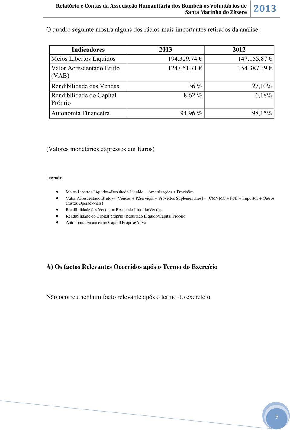 Líquidos=Resultado Liquido + Amortizações + Provisões Valor Acrescentado Bruto)= (Vendas + P.