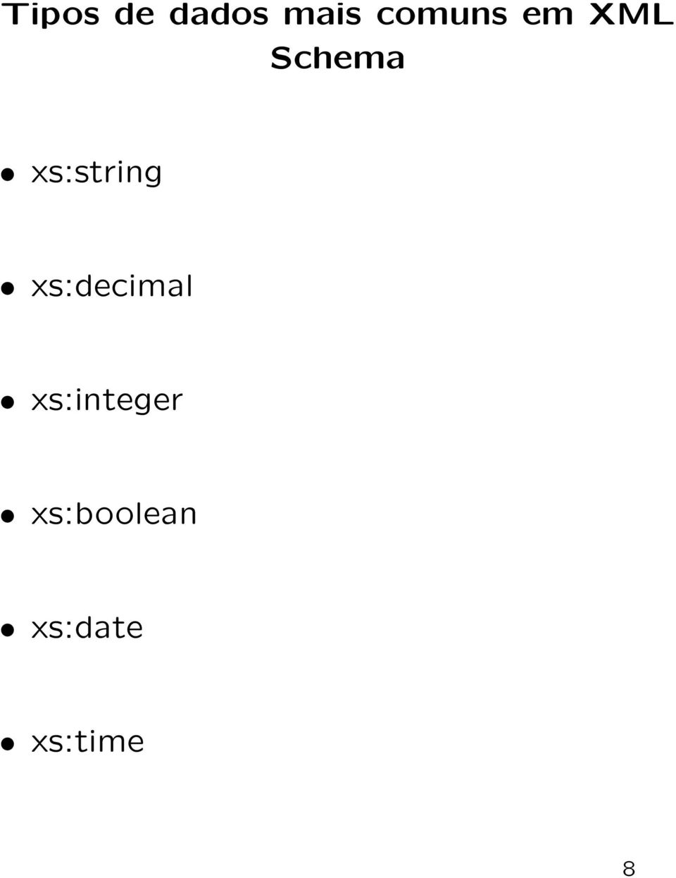 xs:string xs:decimal
