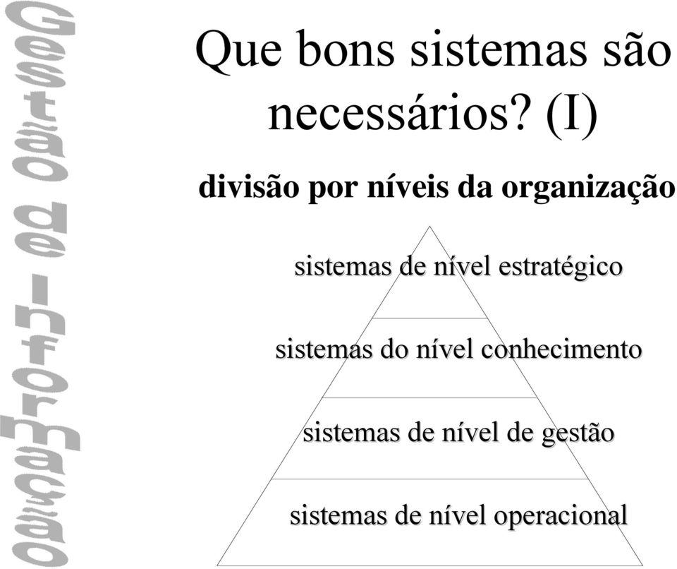 de nível estratégico sistemas do nível