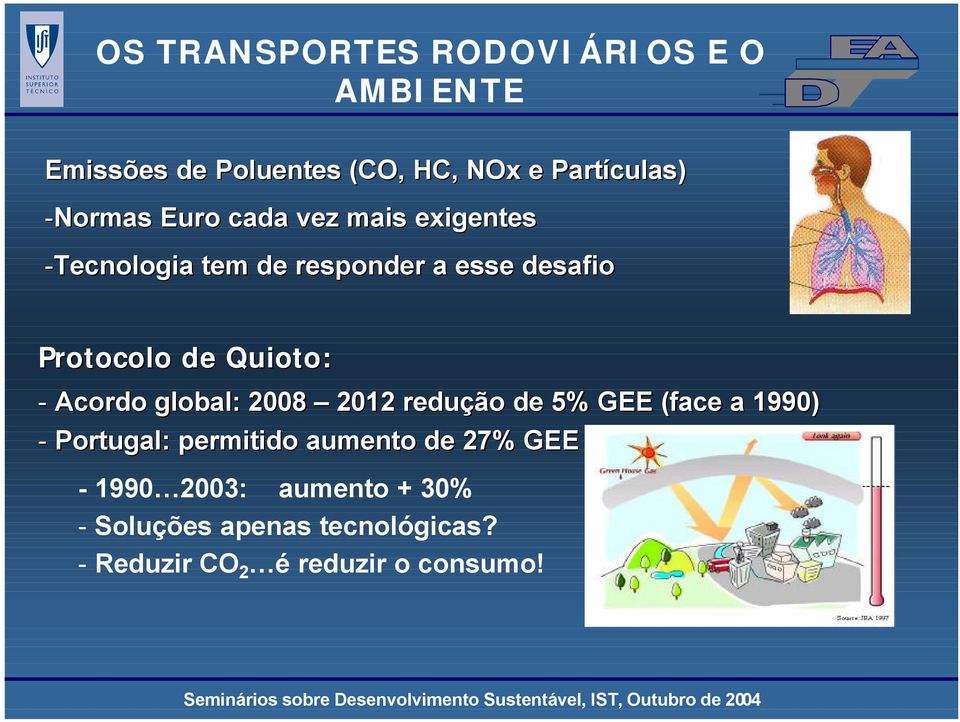 Acordo global: 2008 2012 redução de 5% GEE (face a 1990) - Portugal: permitido aumento de 27%