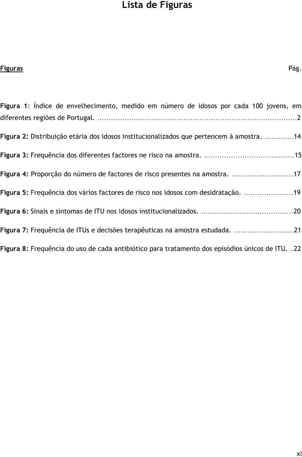 . 15 Figura 4: Proporção do número de factores de risco presentes na amostra..... 17 Figura 5: Frequência dos vários factores de risco nos idosos com desidratação.