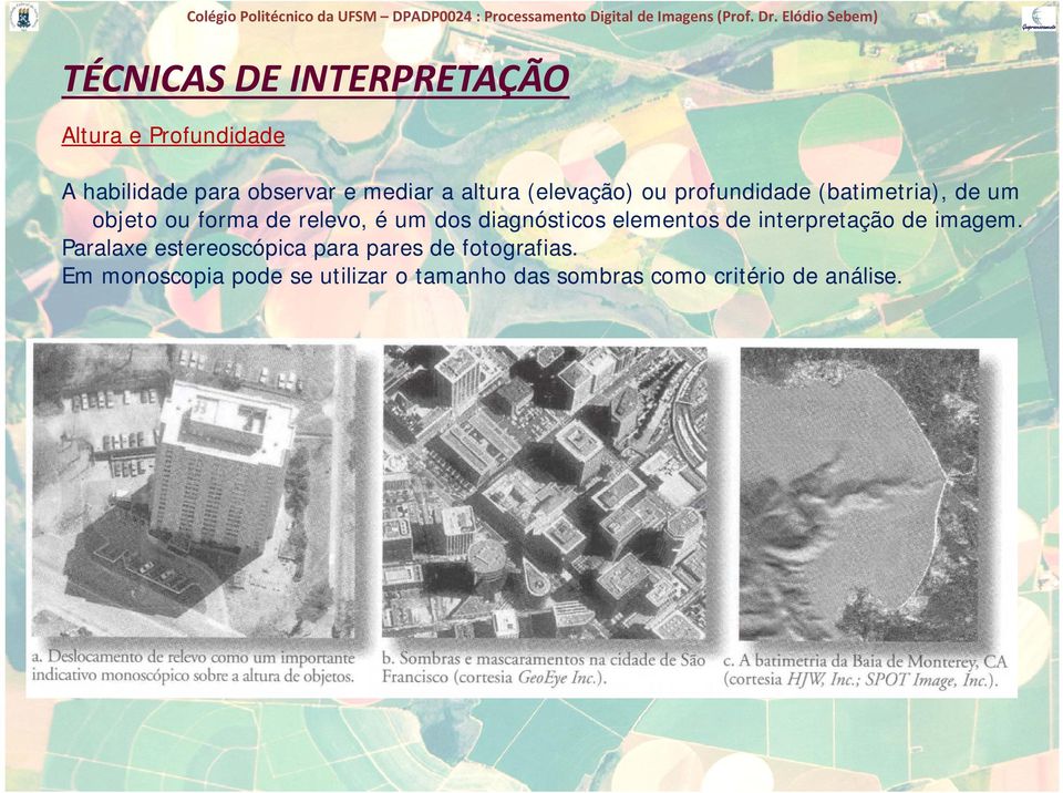 elementos de interpretação de imagem.