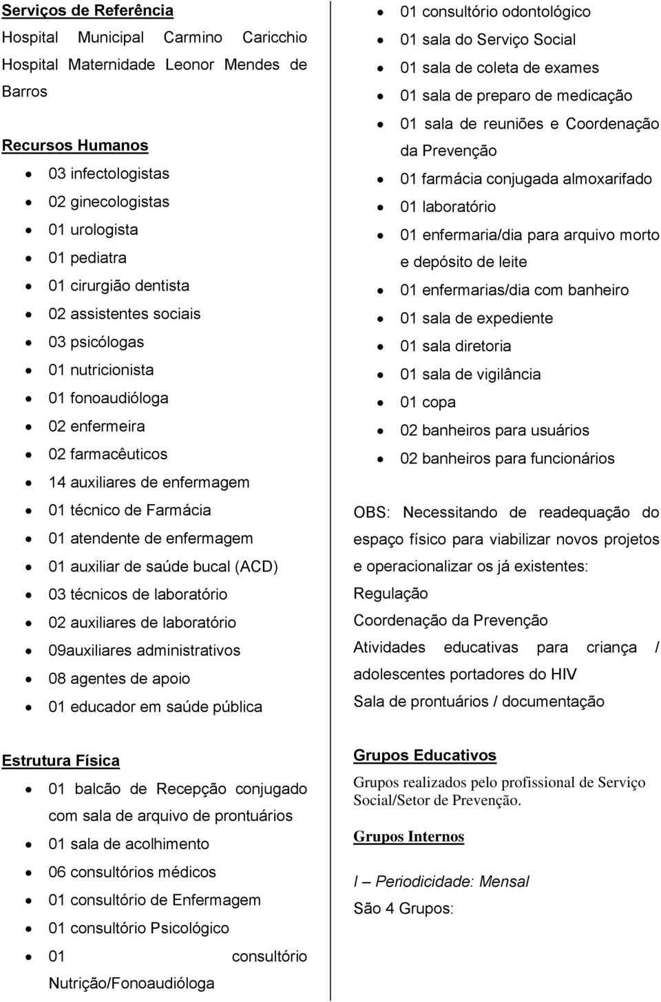 auxiliar de saúde bucal (ACD) 03 técnicos de laboratório 02 auxiliares de laboratório 09auxiliares administrativos 08 agentes de apoio 01 educador em saúde pública 01 consultório odontológico 01 sala