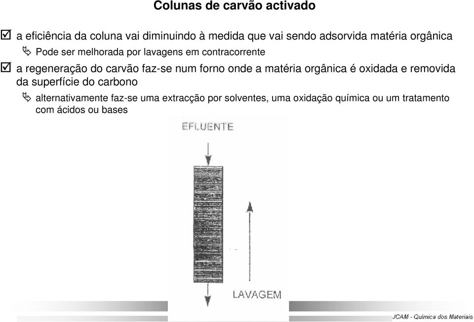 carvão faz-se num forno onde a matéria orgânica é oxidada e removida da superfície do carbono