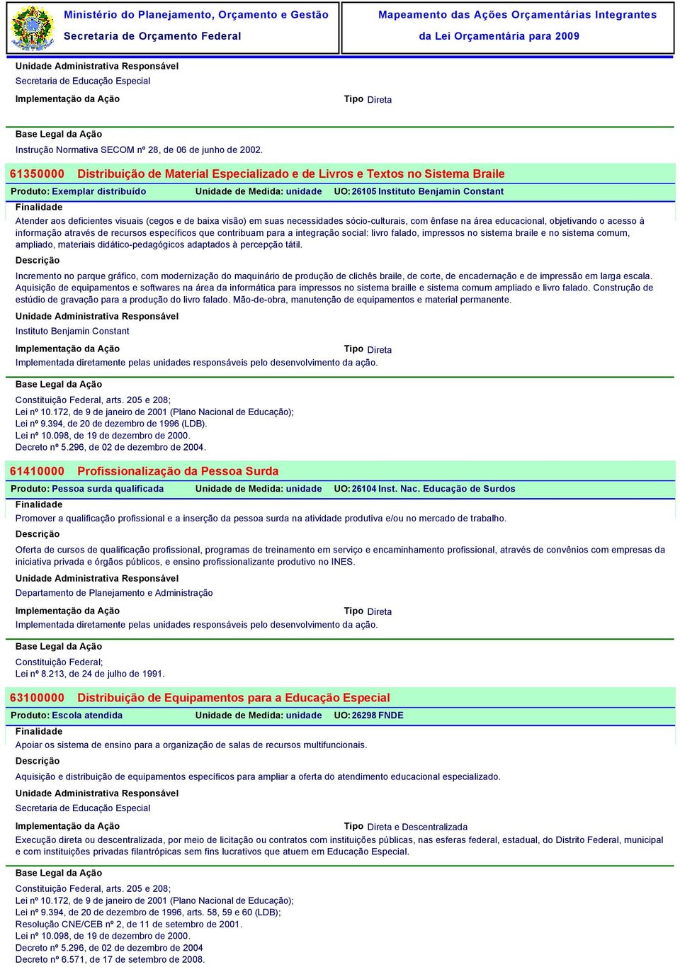 baixa visão) em suas necessidades sócio-culturais, com ênfase na área educacional, objetivando o acesso à informação através de recursos específicos que contribuam para a integração social: livro