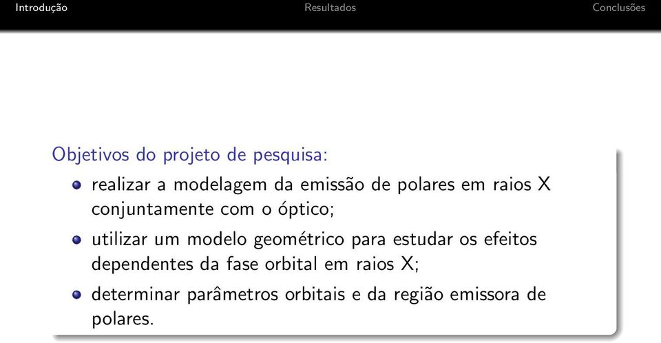 geométrico para estudar os efeitos dependentes da fase orbital em