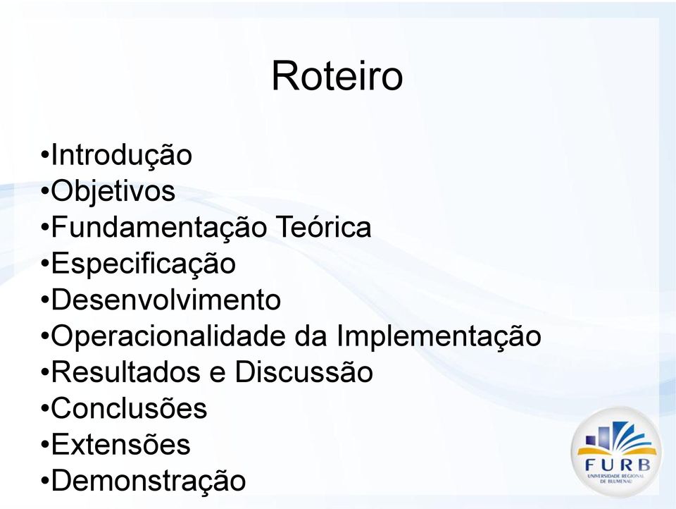 Operacionalidade da Implementação