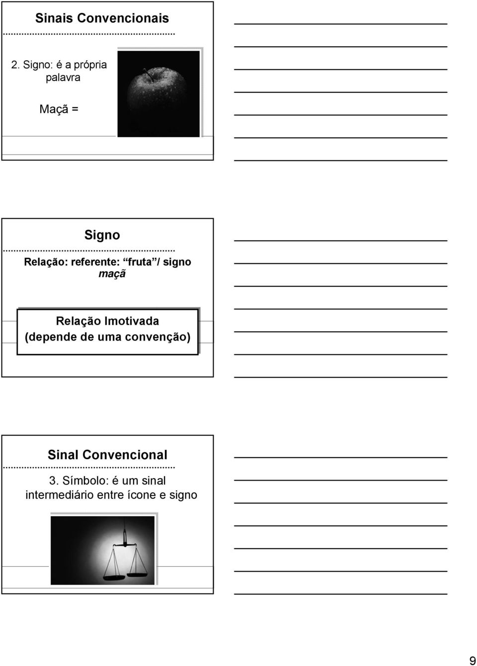 referente: fruta / signo maçã Relação Imotivada (depende