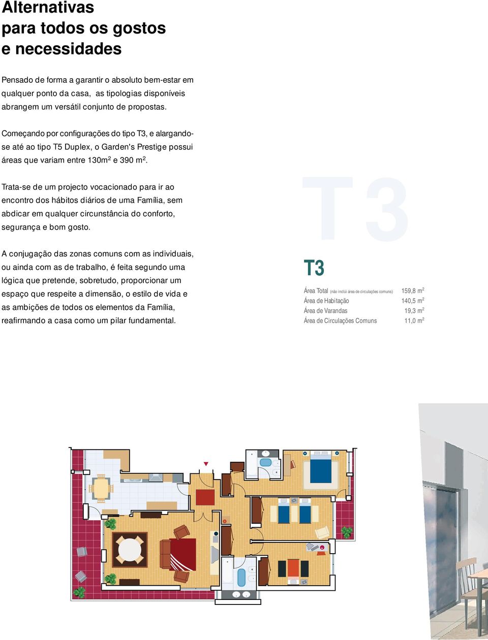 Trata-se de um projecto vocacionado para ir ao encontro dos hábitos diários de uma Família, sem abdicar em qualquer circunstância do conforto, segurança e bom gosto.