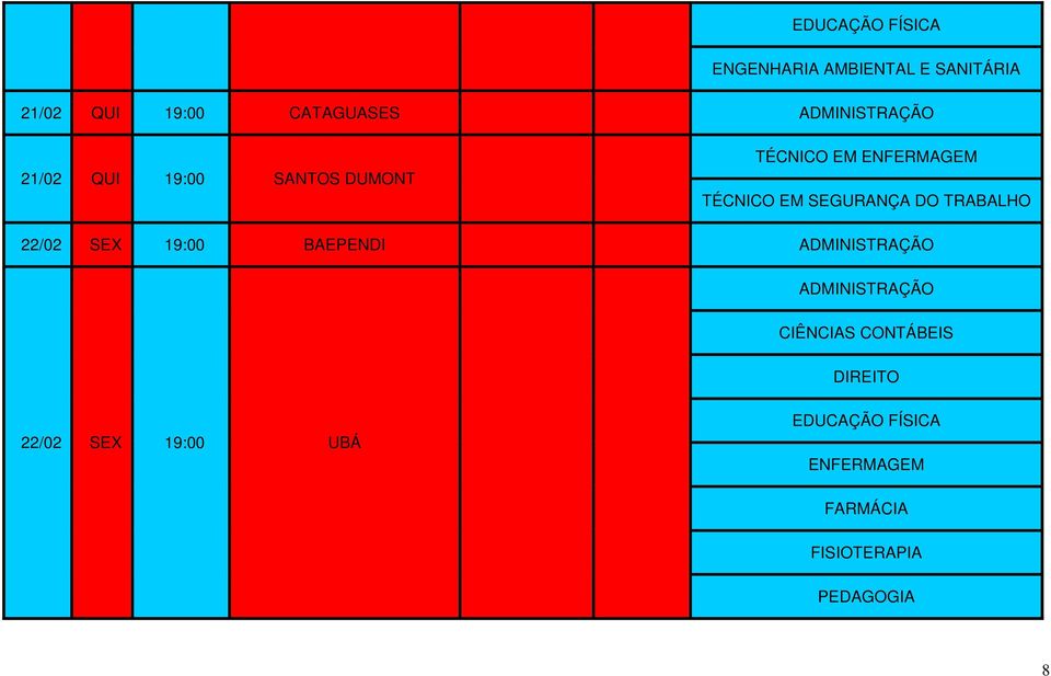 TÉCNICO EM SEGURANÇA DO TRABALHO 22/02 SEX 19:00 BAEPENDI