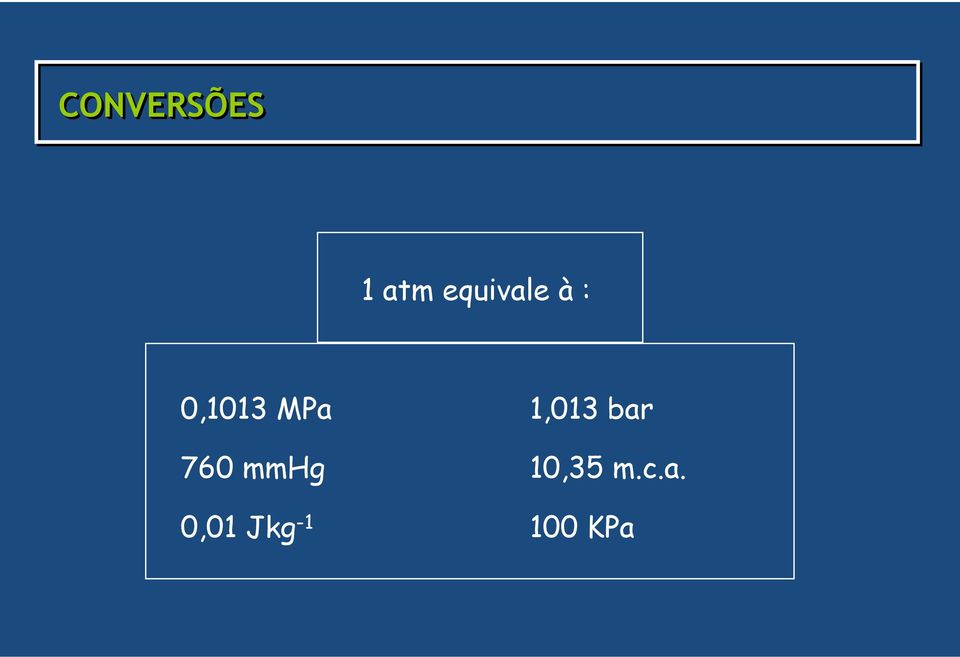 MPa 1,013 bar 760 mmhg