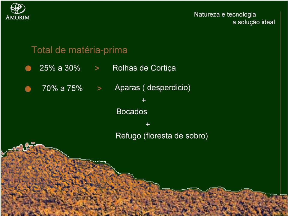 75% > Aparas ( desperdicio) +