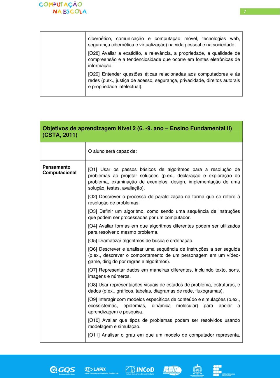 [O29] Entender questões éticas relacionadas aos computadores e às redes (p.ex., justiça de acesso, segurança, privacidade, direitos autorais e propriedade intelectual).