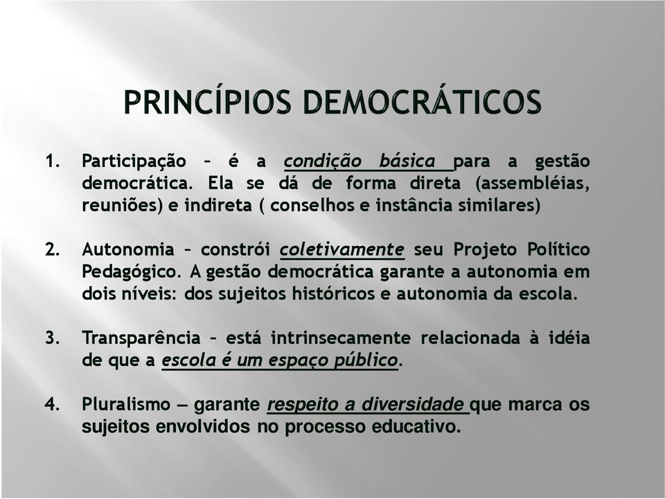 Autonomia constrói coletivamente seu Projeto Político Pedagógico.