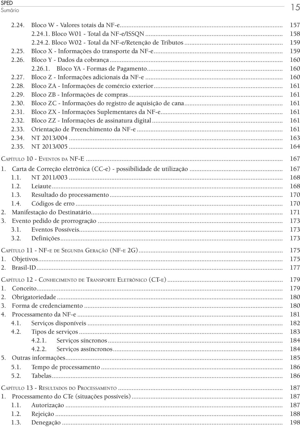 Bloco ZA - Informações de comércio exterior... 161 2.29. Bloco ZB - Informações de compras... 161 2.30. Bloco ZC - Informações do registro de aquisição de cana... 161 2.31.