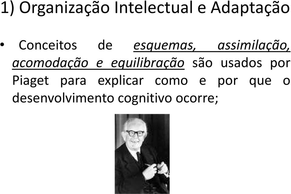 e equilibração são usados por Piaget para