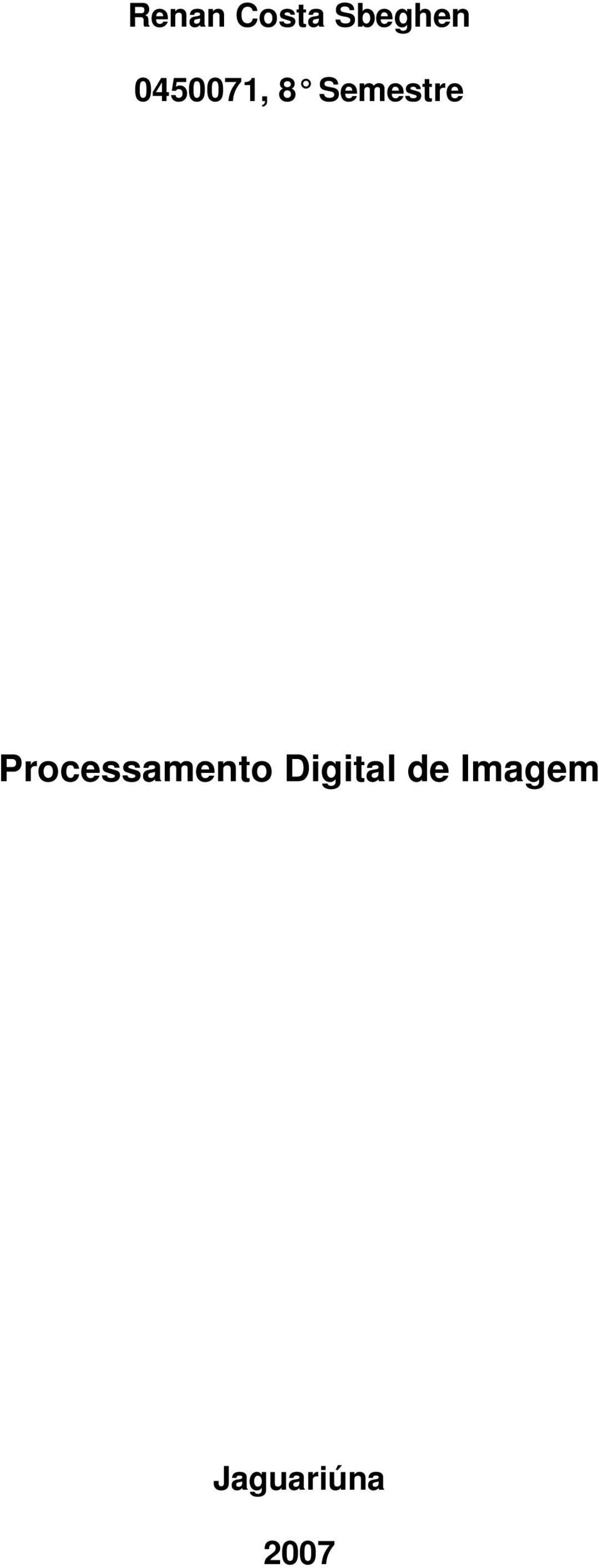 Processamento Digital