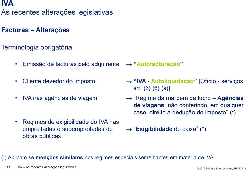 (6) (6) (a)] IVA nas agências de viagem Regime da margem de lucro Agências de viagens, não conferindo, em qualquer caso, direito à