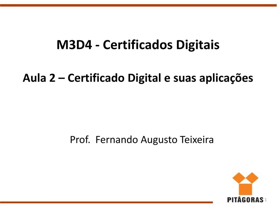 Certificado Digital e suas